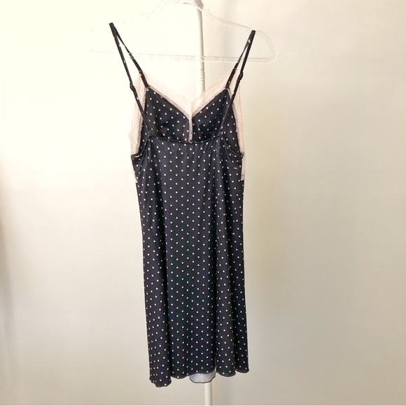 La Vie En Rose Sexy Romantic Pink Lace Polka Dot Camisole Slip Lingerie Dress - Picture 5 of 12